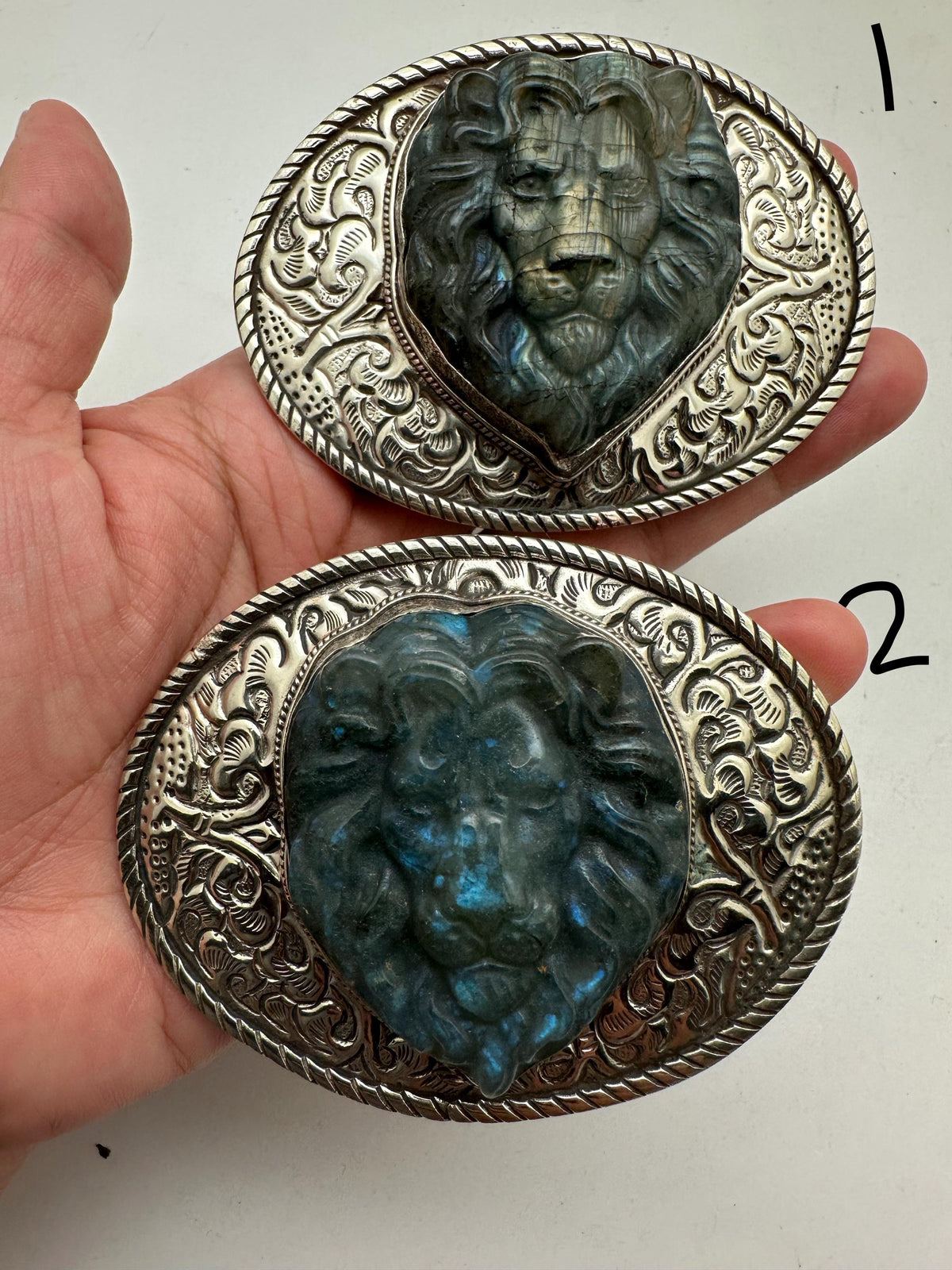 Large belt buckle, labradorite carved lion, handcrafted,Tibetan silver, symbol of strength, courage, leadership, and Protection,79mmX59mm