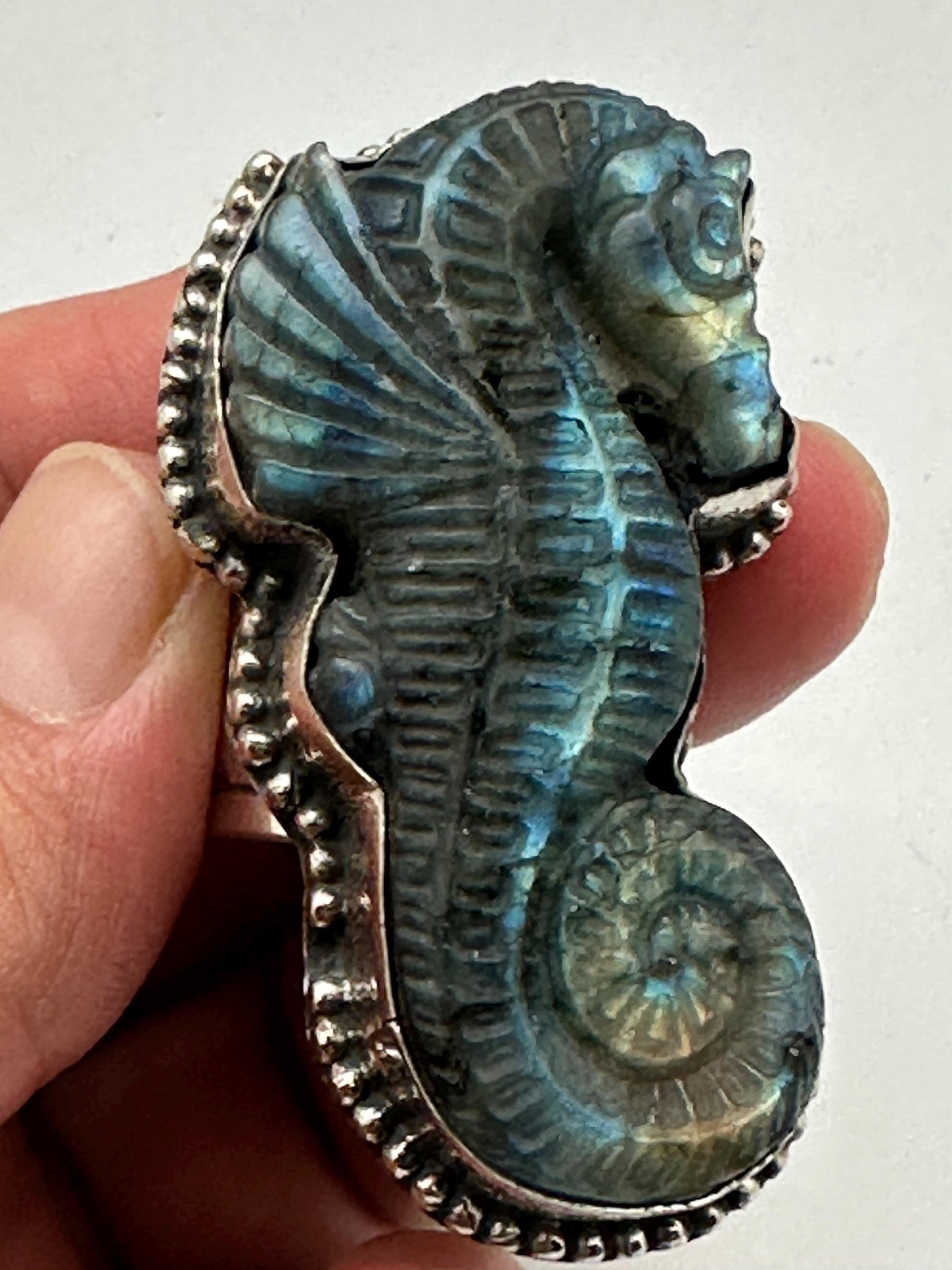 large labradorite carved ring, handcrafted,tibetan silver, adjustable