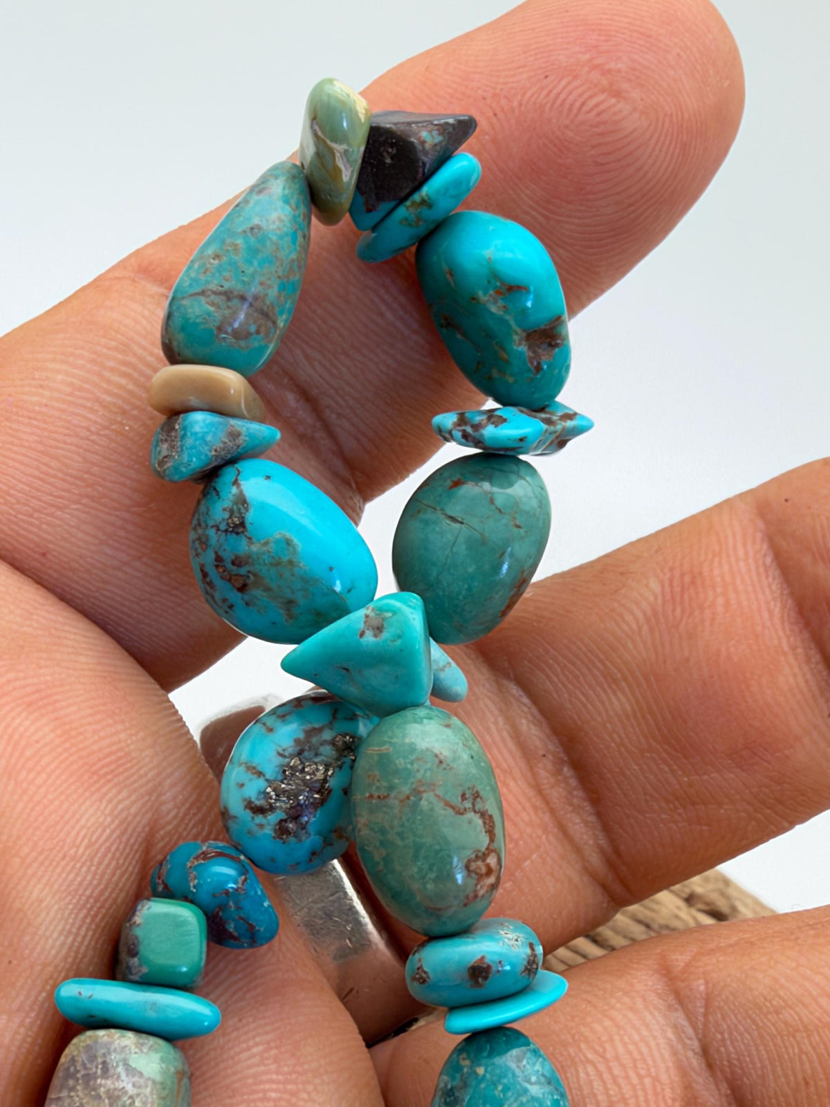 Tibetan turquoise bracelet, natural genuine turquoise, healing stone, Tibetan jewelry