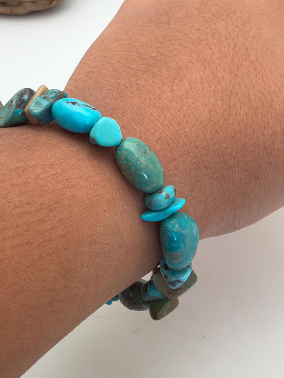 Tibetan turquoise bracelet, natural genuine turquoise, healing stone, Tibetan jewelry