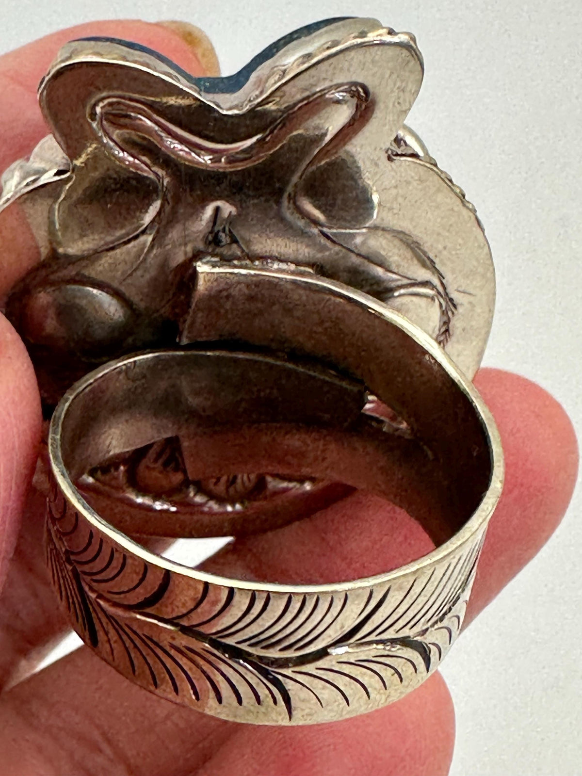 Tigereye ring,lapis lazuli butterfly,handcrafted, Tibetan silver,ethnic style,adjustable