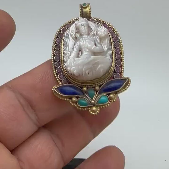 white tara, Buddhist amulet, Tibetan Buddhist, master handcrafted