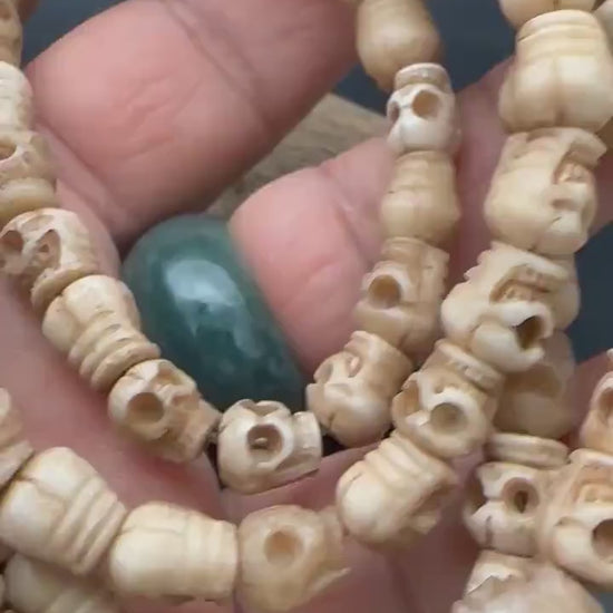 Tantric mala, master handcrafted bone prayer, Mala,