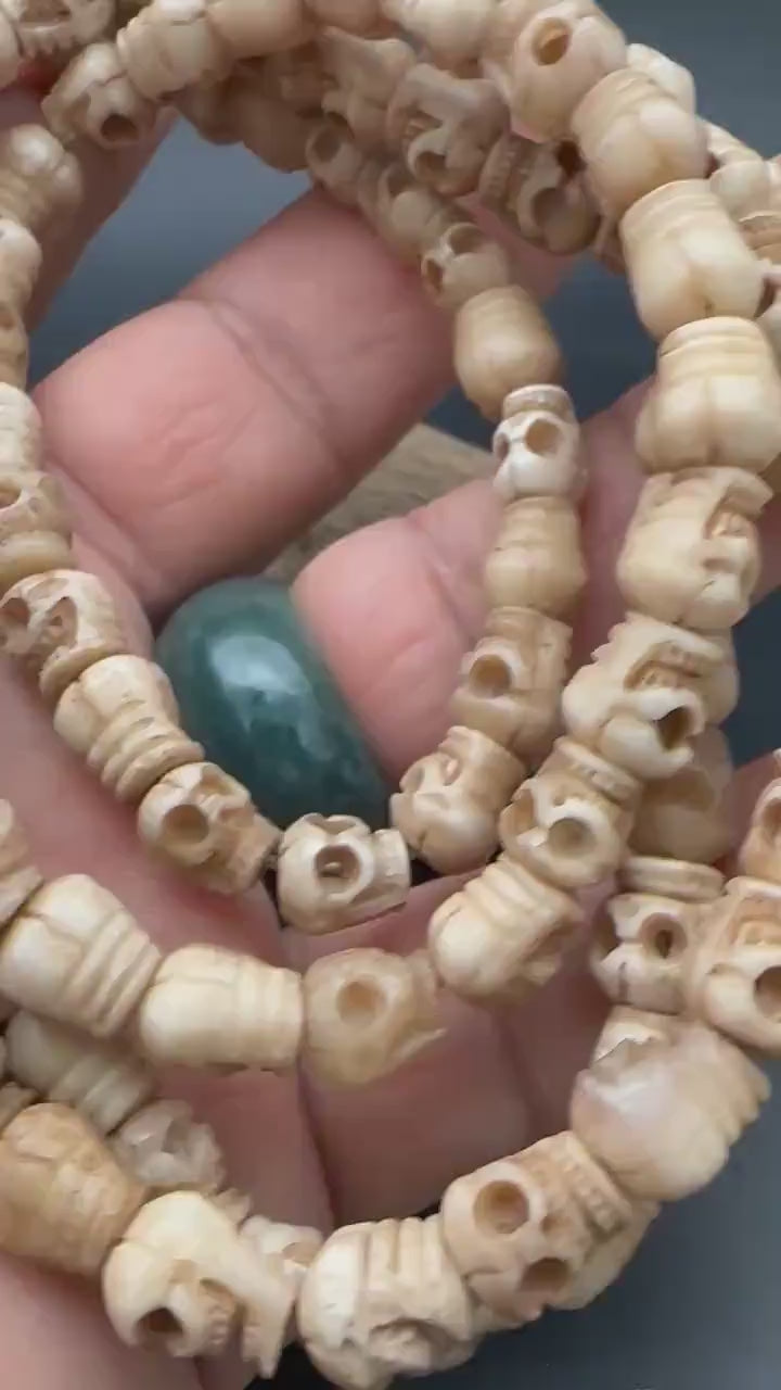 Tantric mala, master handcrafted bone prayer, Mala,
