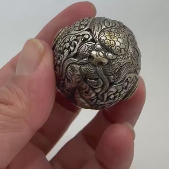 Dragon bead, Huge chinese dragon focal bead ,handcrafted, antique style asian mythology Jewelry, Boho Talisman Gift,Nepalese