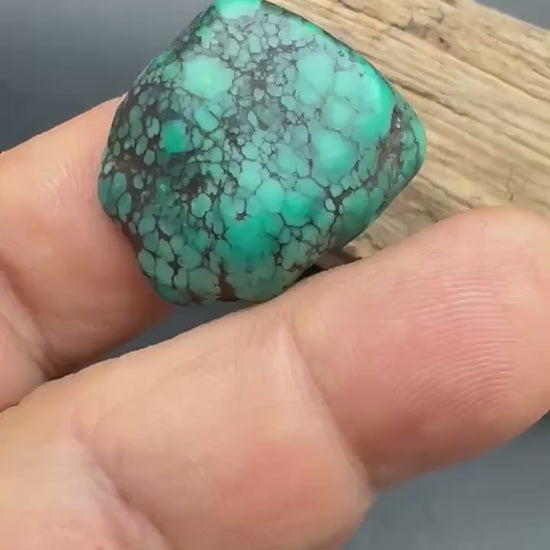 Vintage Tibetan Turquoise Gemstone, Natural Blue Stone