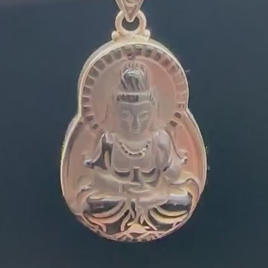 kwanyin,Quanyin, hand crafted smoky quartz crystal,sterling silver,Gwanyin Boddhisatva,god of compassion,Devine famine power,Himalayan