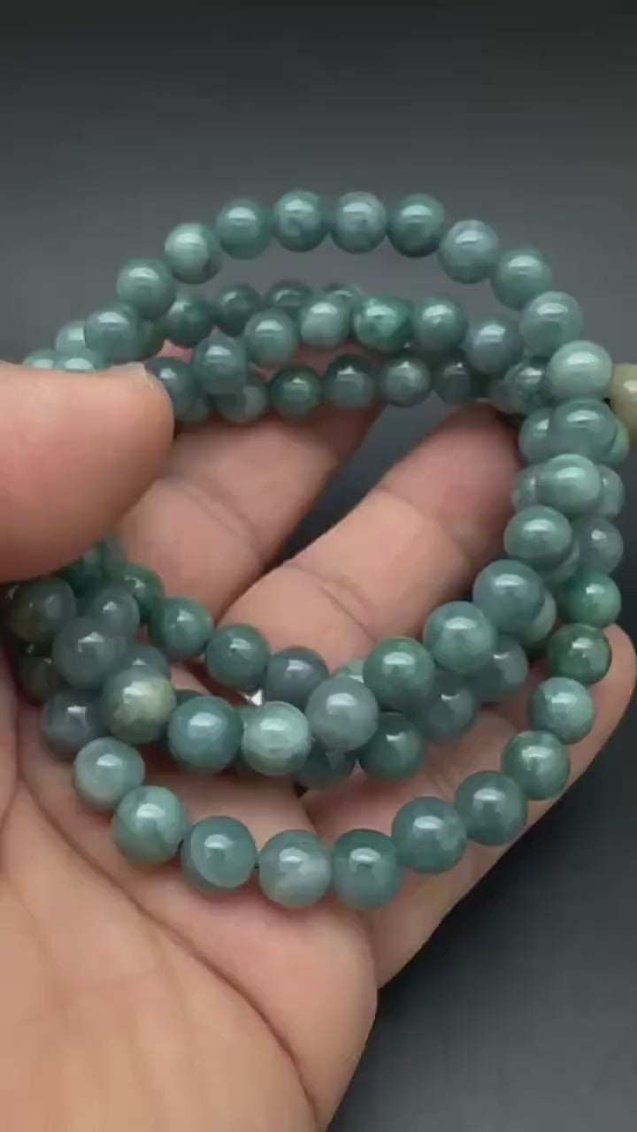 Natural Guatemala Jade Mala, 108 Beads, Prayer Beads